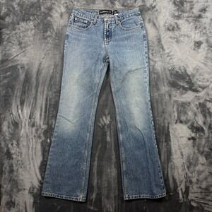 Express Jeans Low Rise Flare Women 5/6L Blue Vintage Y2K Denim 1482LO